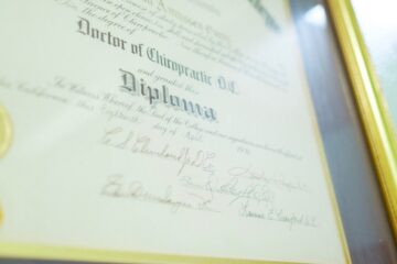 framed diploma